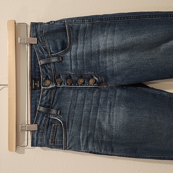 JUST BLACK DENIM JEANS SIZE 25 SHARK BITE RAW HEM - JBD - Picture 4 of 10